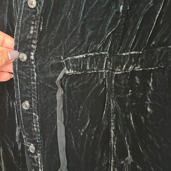 Coldwater creek crushed velvet button up tunic - Picture 3 of 4